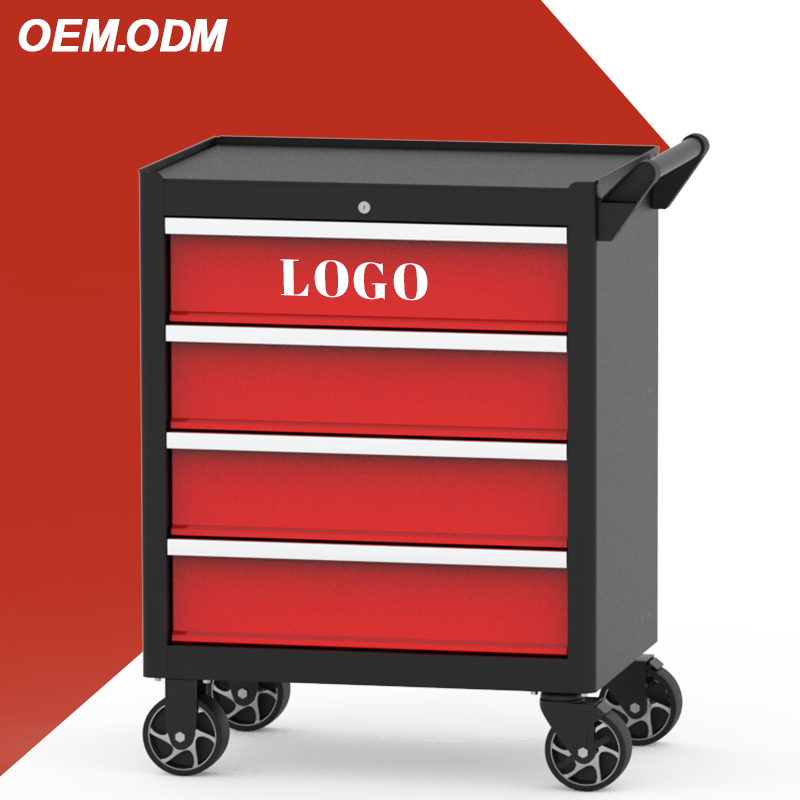 Workshop Tools Cabinet - 中国OEM卸売4段ローリングローラートロリーワークショップメタル格安ツールキャビネットチェストガレージ
