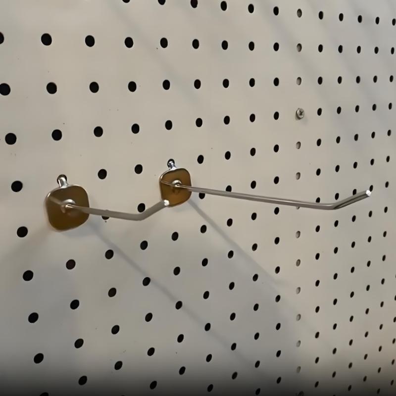Workshop Tools Board - 10個入り収納ラックフック、ペグボードフック、ガレージ、作業場、収納、ディスプレイ、整理整頓用、3.3mm鉄製吊り下げツール