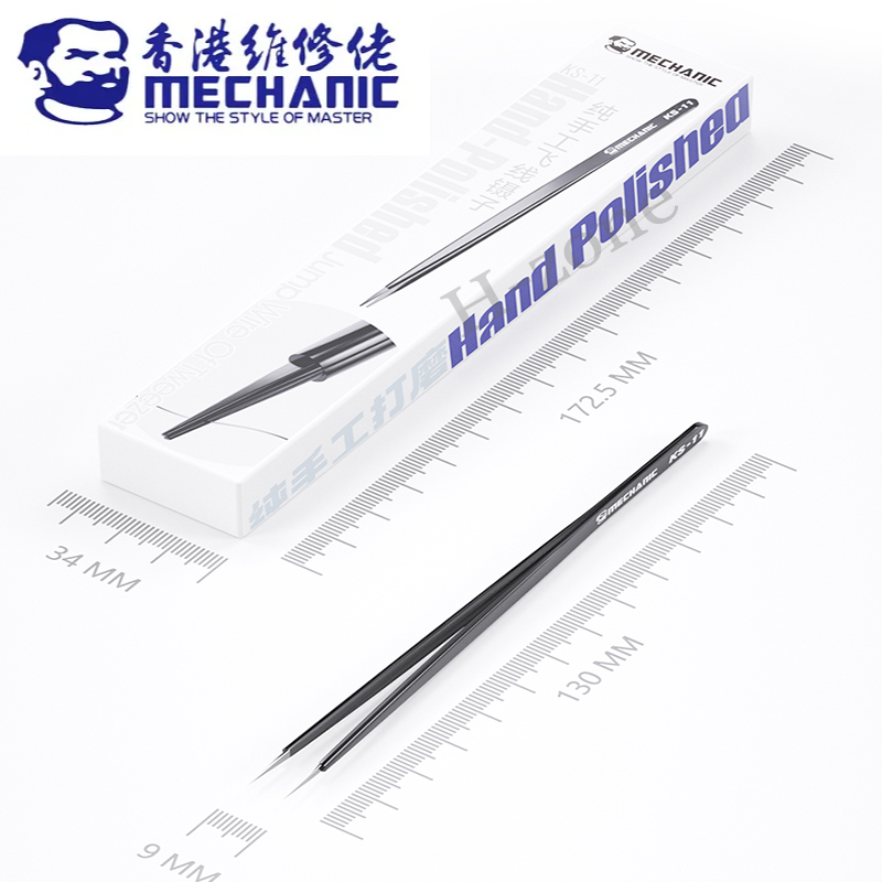 Workshop Cutting Tools - メカニック KS-11 手磨きジャンパー非磁性ピンセット 0.008 ミリメートル先端精密ステンレス鋼携帯電話修理マニュアルツール