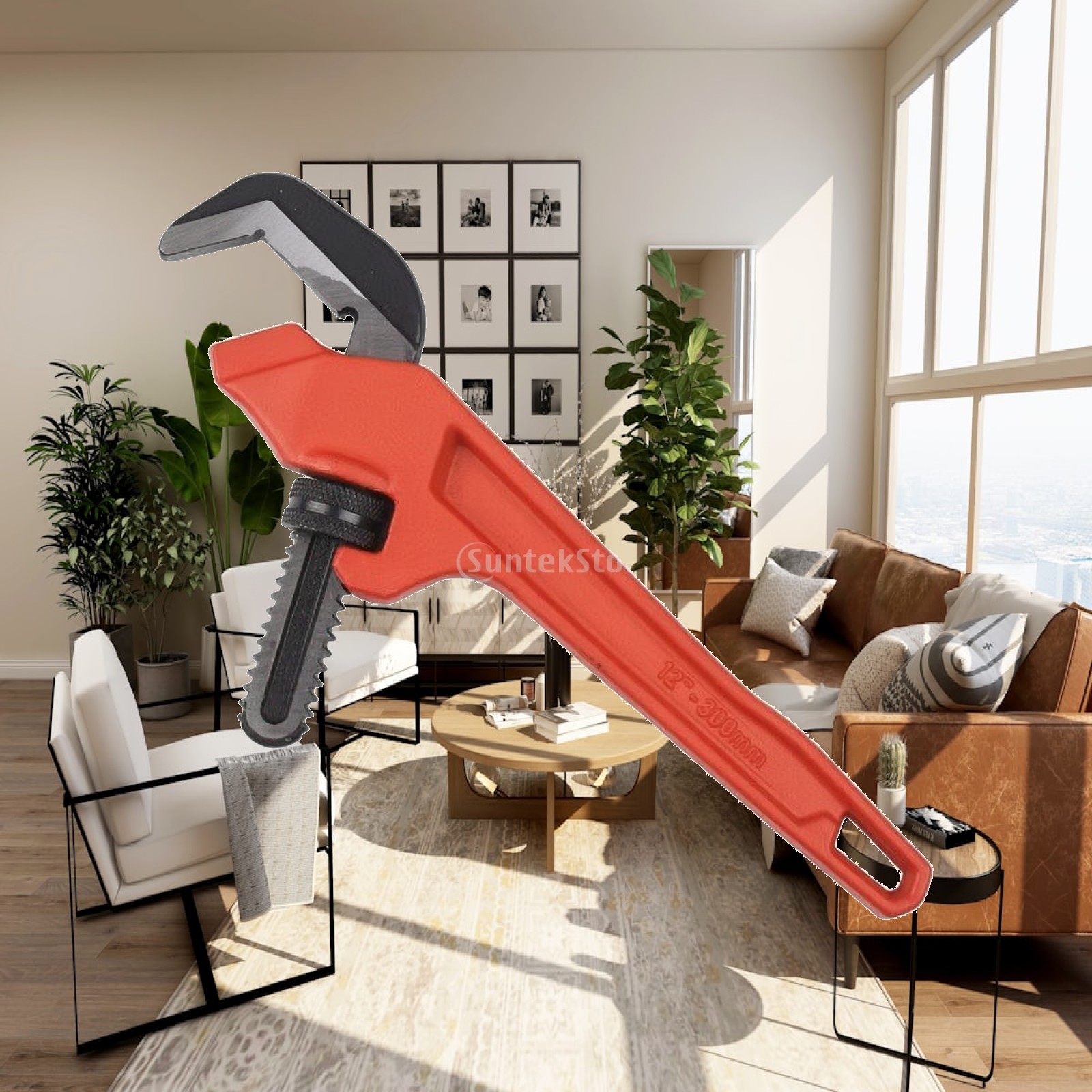 Tools In The Workshop - 六角パイプレンチ、調整可能なレンチ、鋸歯状のジョー付きツール、狭い場所での使用に適した薄型レンチ、配管工、配管作業、ワークショップ向け