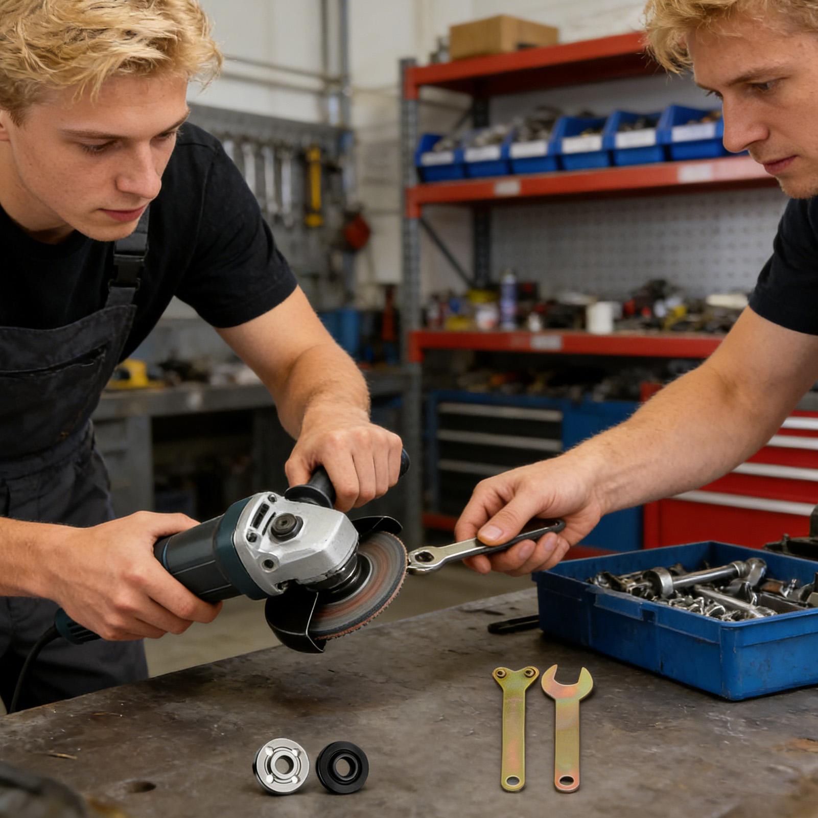 Workshop Cutting Tools - アングルグラインダーナット電動ドリルレンチセット電動工具交換部品ワークショップ研削バフ研磨切断ハードウェア用