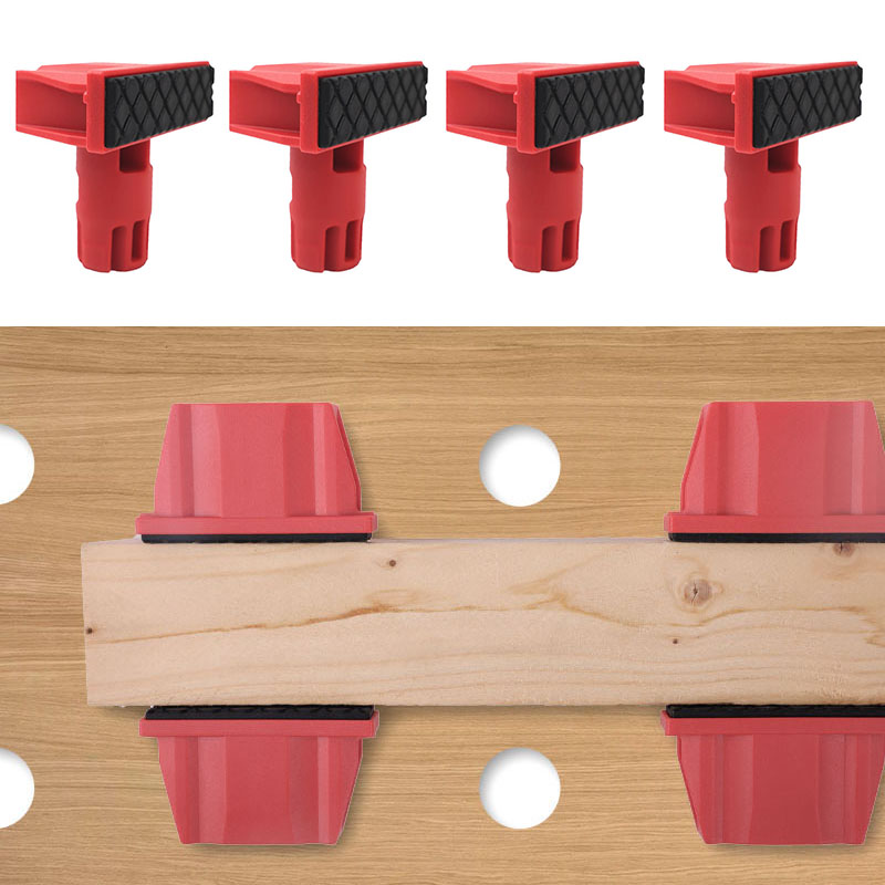 Workshop Cutting Tools - プラスチックベンチドッグ4個、直径20mmの木工ベンチストップ、クランプワークベンチ用シリコンガスケット付き - ワークショップツール