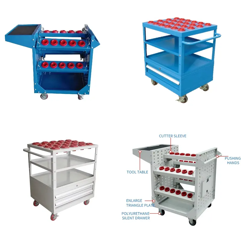 Workshop Tools Cabinet - 耐久性のあるワークショップCNCツールホルダー収納トロリーカートキャビネット（CNCツールホルダーBT30/40/50/60 HSK40/63/80/100対応）