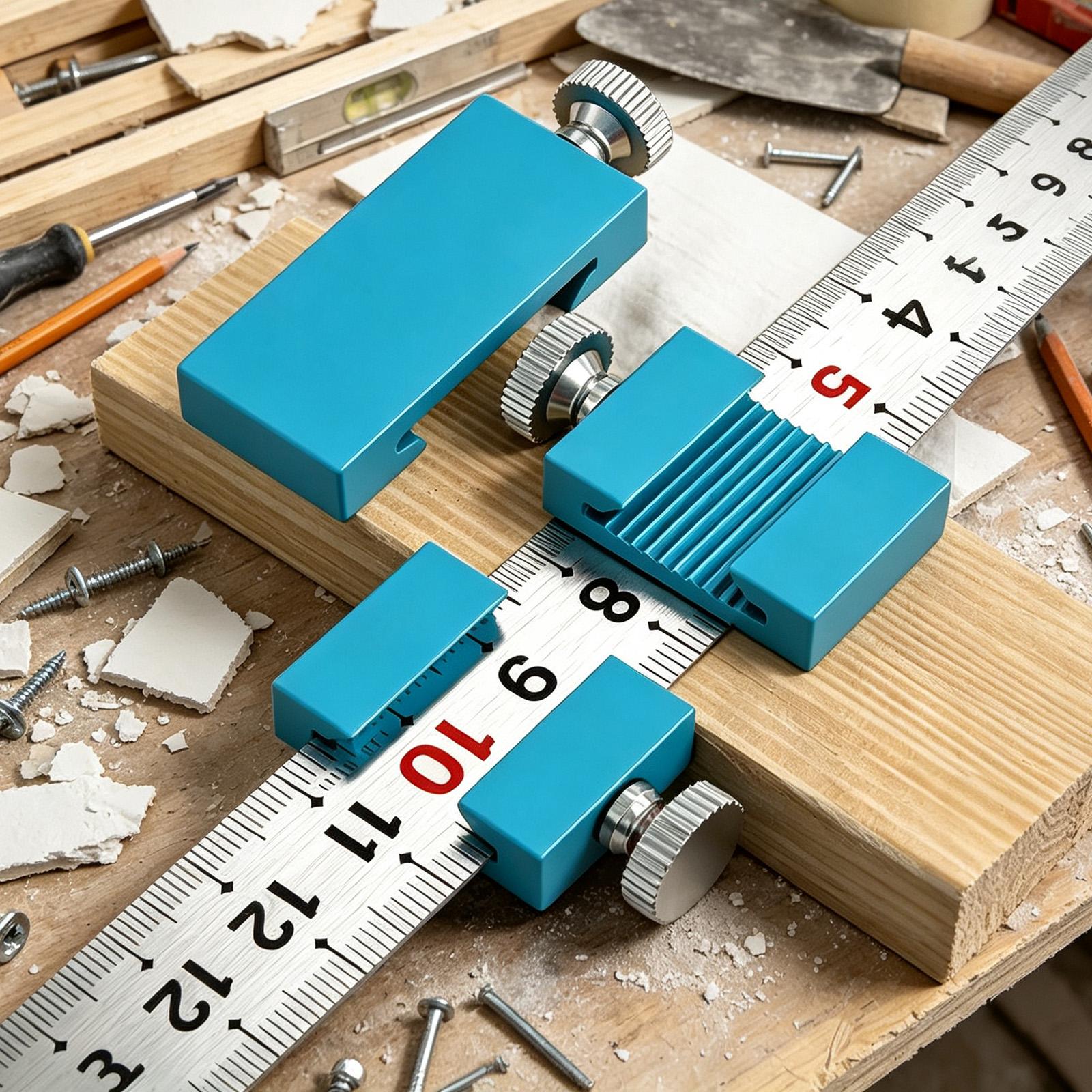 Tools For Home Workshop - 大工道具 大工定規 ポジショニングスクライビングブロック 木工用スチールスケールストップ 建設用 家庭用