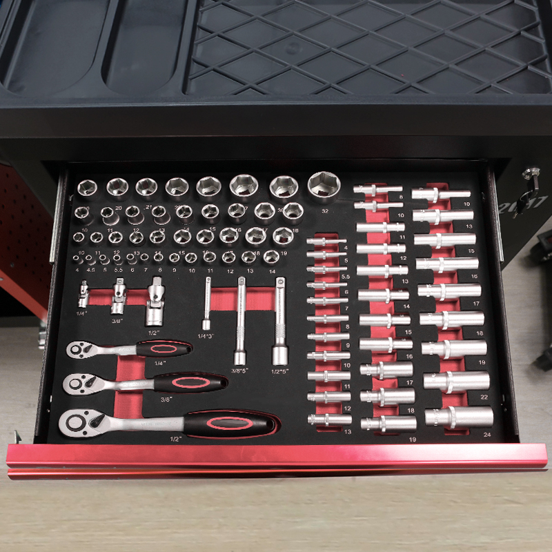 7段引き出しツールトロリー、273個のEVAフォームツールセ - Workshop Tools Cabinet のレビューと価格