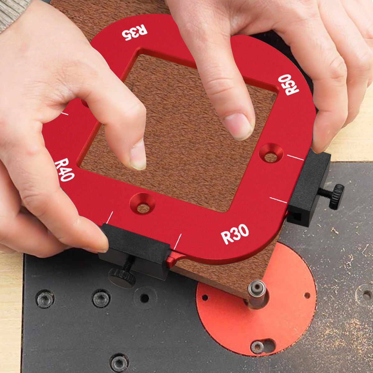 アルミ製ラウンドコーナー半径テンプレートセット、木工用ルータ - Workshop Cutting Tools のレビューと価格