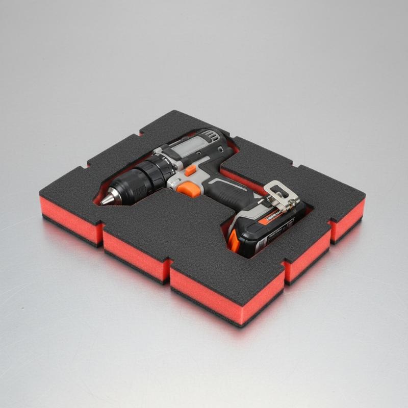 1 個赤黒耐衝撃フォームインサートツールオーガナイザースポン - Tools In The Workshop のレビューと価格